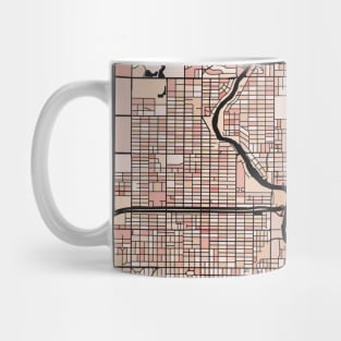 Tampa Map Pattern in Soft Pink Pastels Mug